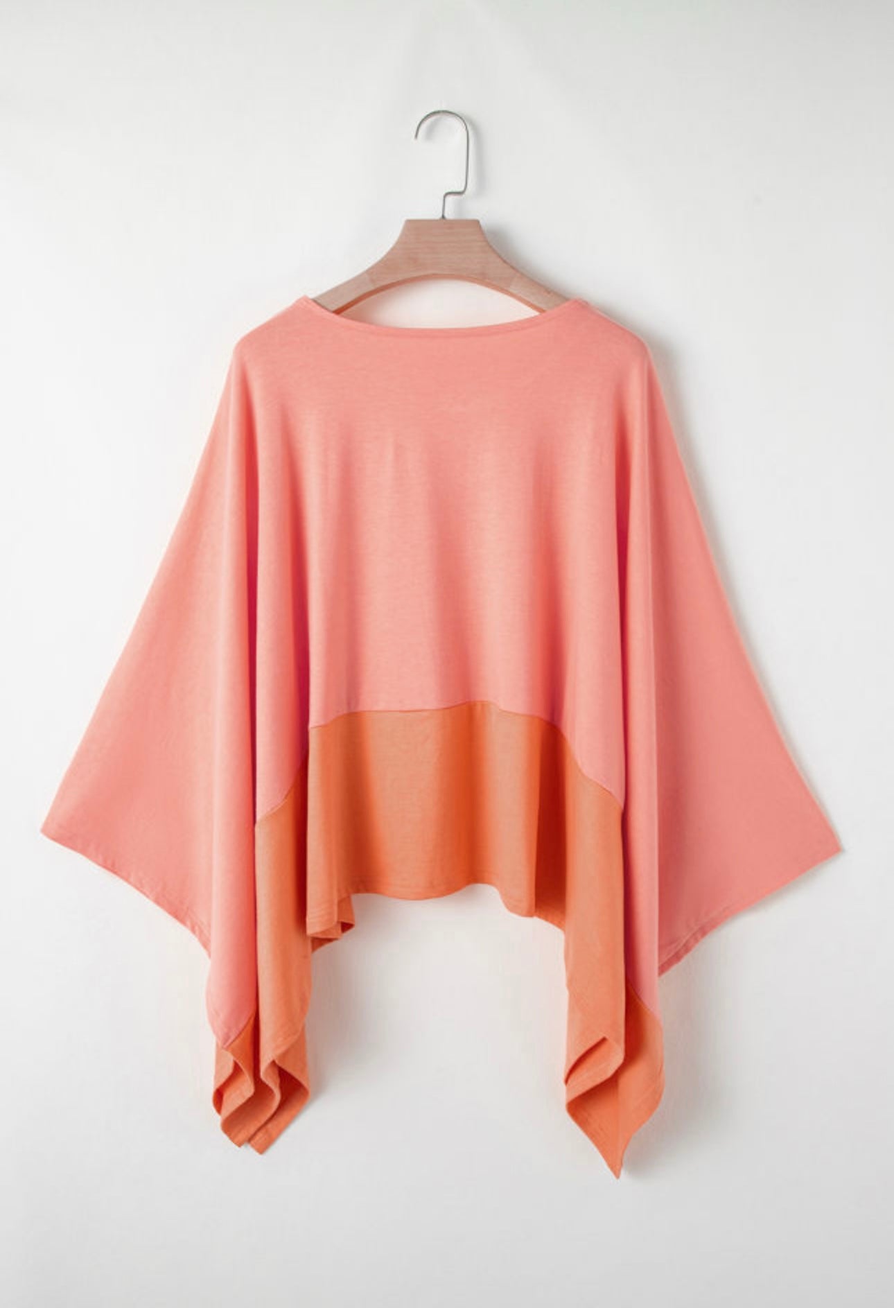 Grape fruit orange color contrast oversized side split top