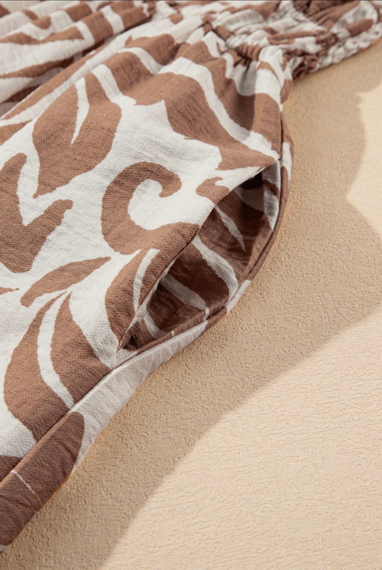 Khaki floral high waist spaghetti strap maxi dress