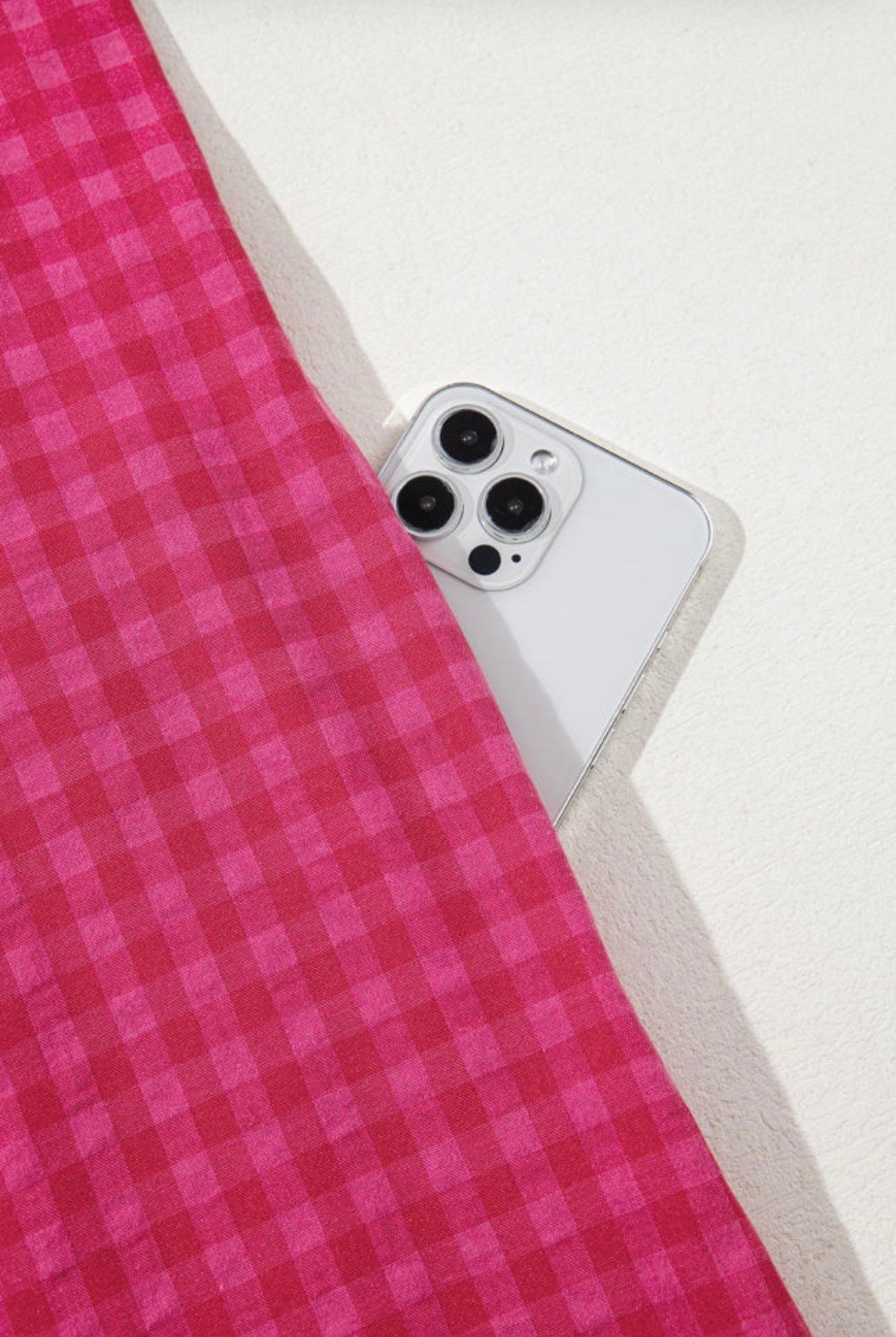 Rose ginham bubble maxi dress