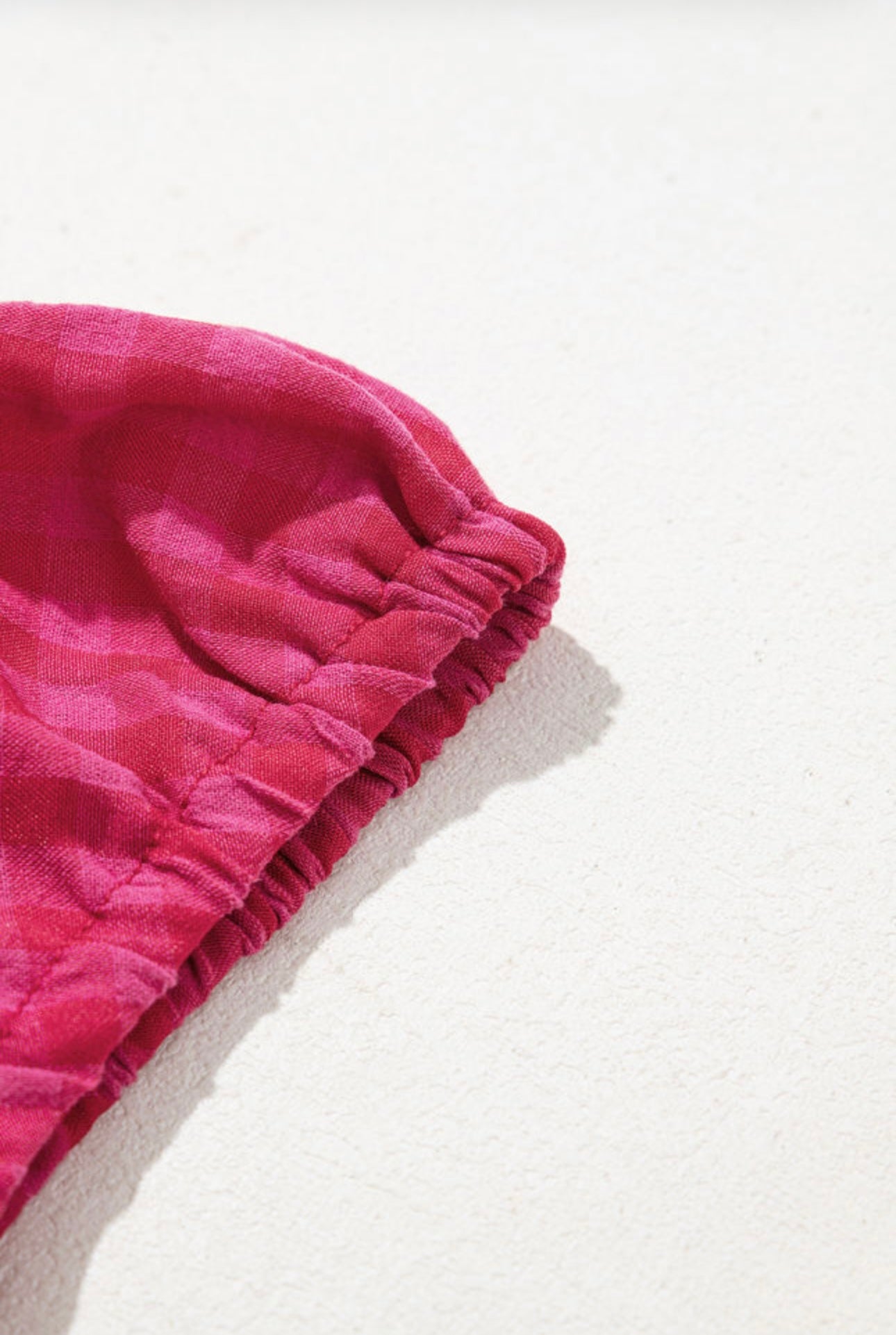 Rose ginham bubble maxi dress