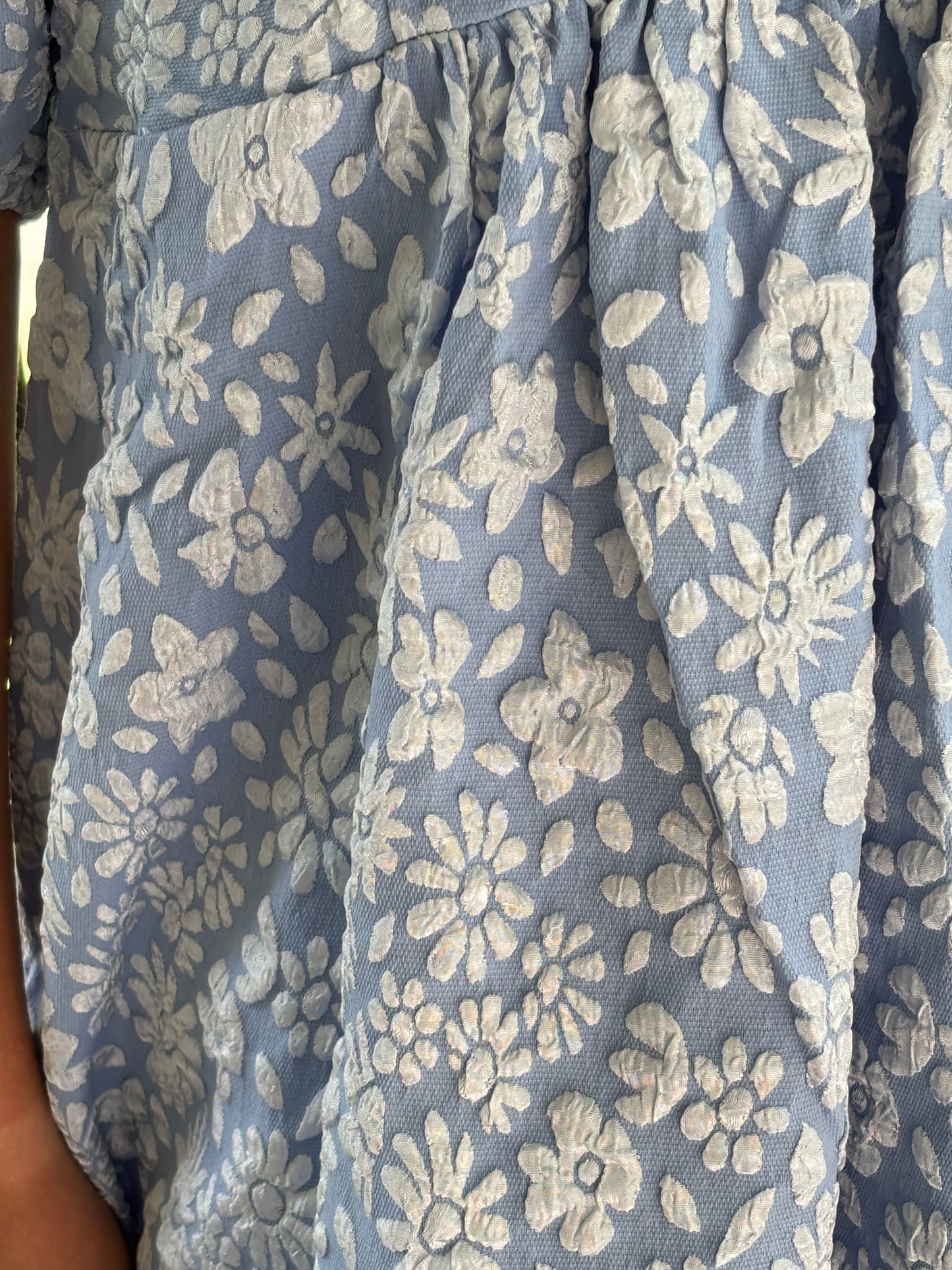 Textured floral Midi Dress